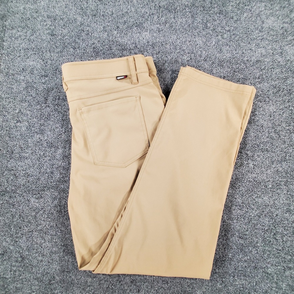 Gerry Hiking Pants Mens 36x32 (FIT37x30.5) Tan Performance Stretch 1526734